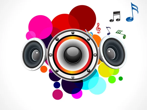 Abstract rainbow circle based sound — Stock Vector