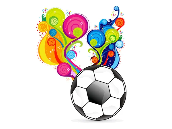 Abstracte colorfull voetbal ontploffen — Stockvector