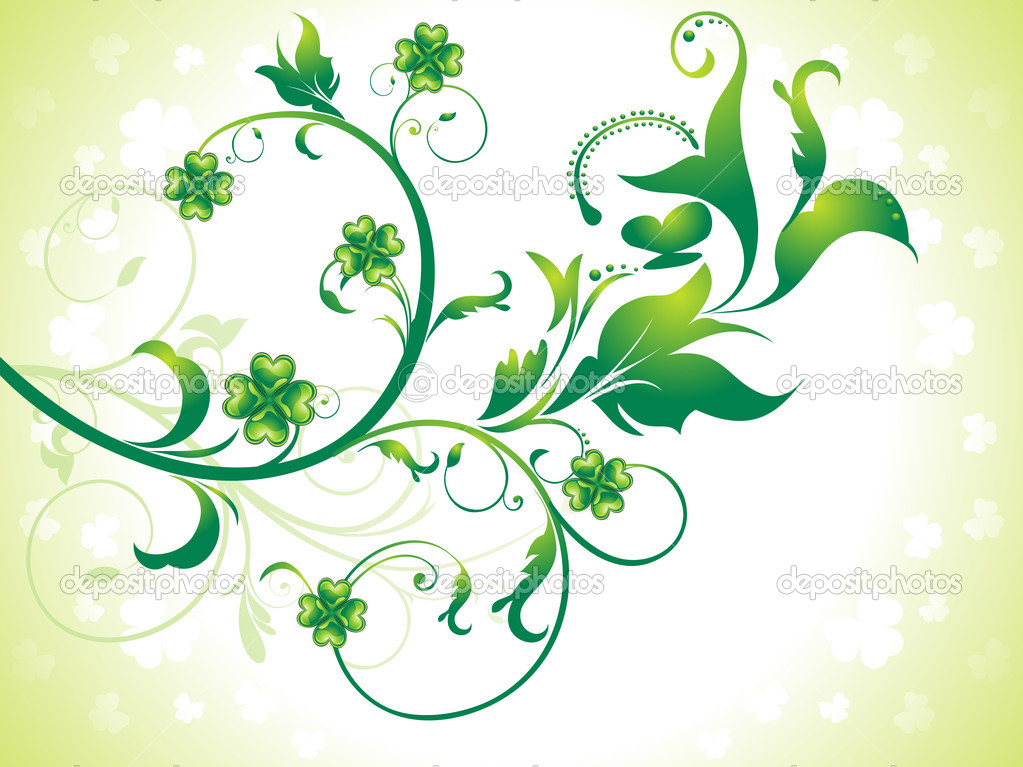 abstract st patrick floral background