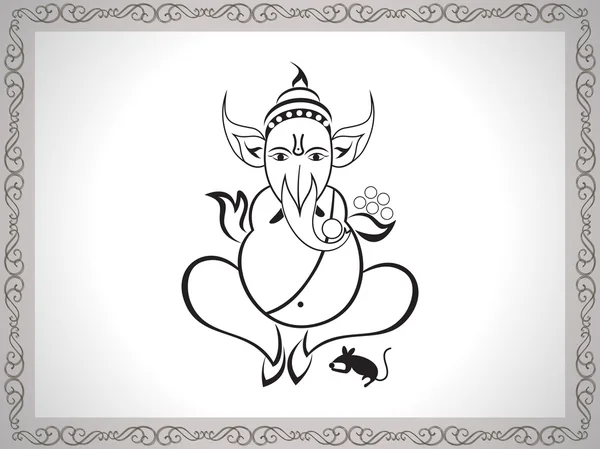 Abstrakte Ganesha-Skizze — Stockvektor