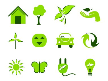 birden çok eco simgesi soyut
