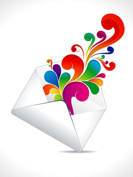 abstract colorful mail explode