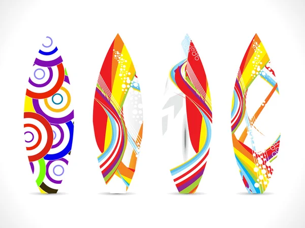 Abstracte kleurrijke surf board sjabloon — Stockvector