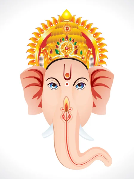Concept abstrait de tête ganesha — Image vectorielle