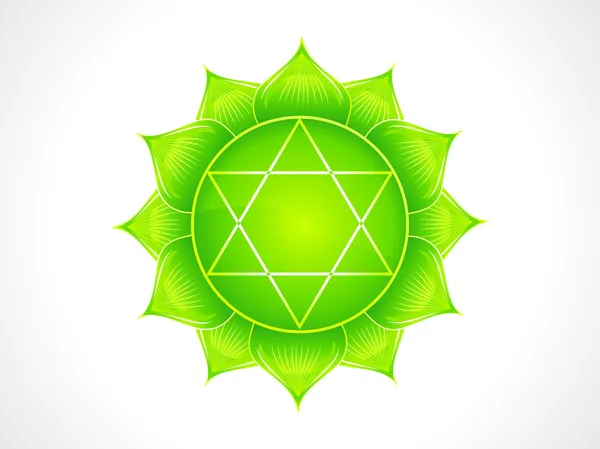 Chakra del corazón detallado — Vector de stock