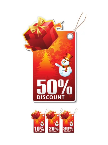 Abstract christmas sale tag — Stock Vector