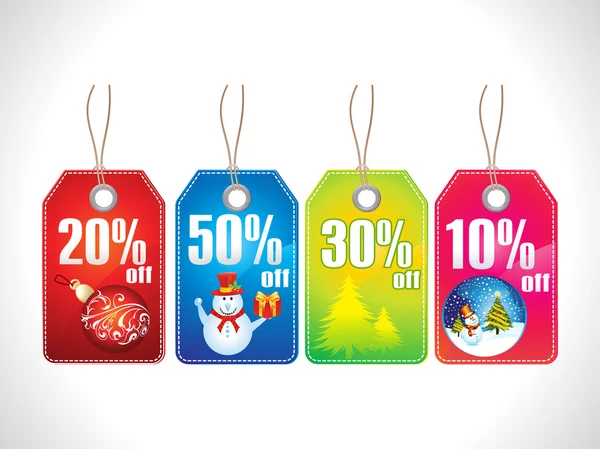 Abstract multiple chrismas sale tag — Stock Vector