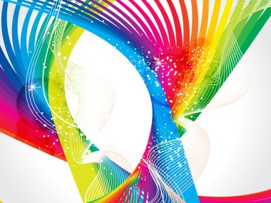 soyut renkli gökkuşağı dalga geçmiş