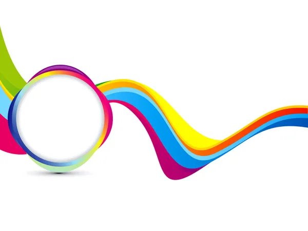 Abstrakt färgglada rainbow våg bakgrund — Stock vektor