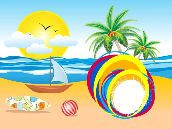 Abstract summer holiday background — Stock Vector