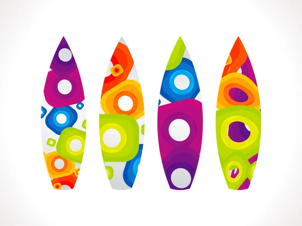 Abstract colorful surf board template — Stock Vector