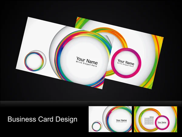 Abstract colorful business card — Stock Vector