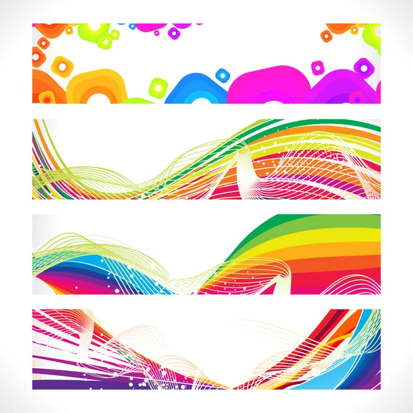 Bannière web colorée abstraite — Image vectorielle