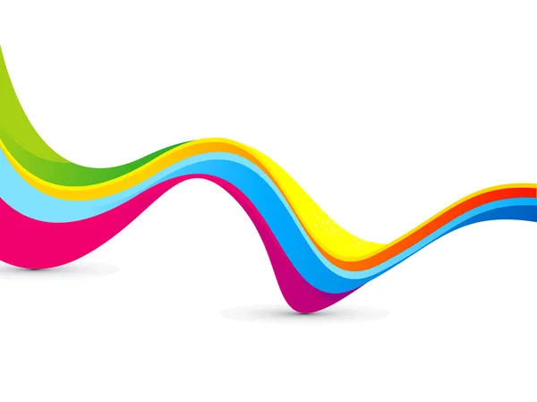 抽象多彩彩虹波浪背景 — 图库矢量图片