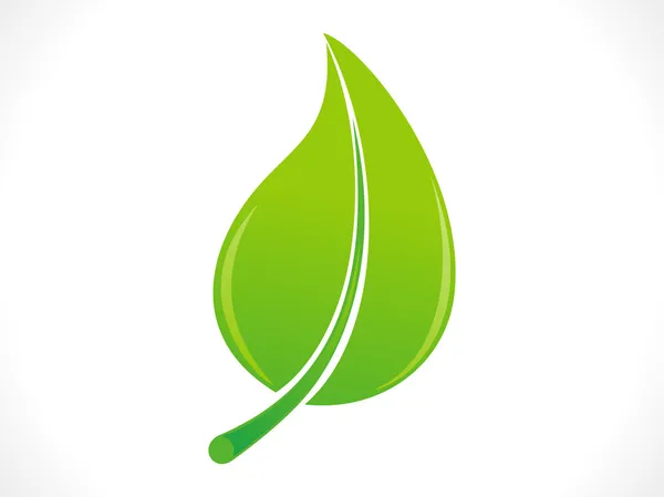 Ícone folha verde eco abstrato —  Vetores de Stock