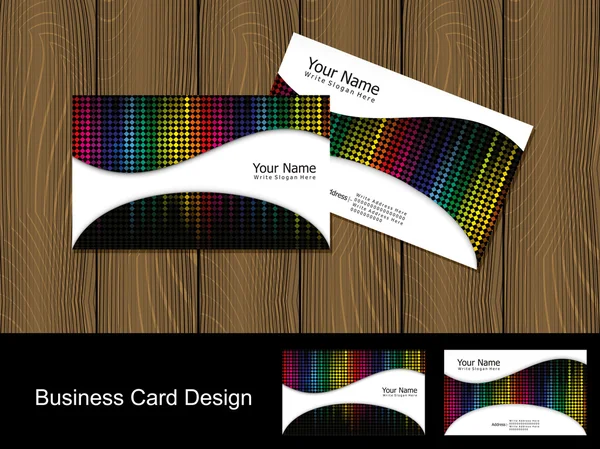 Abstract colorful business card template — Stock Vector