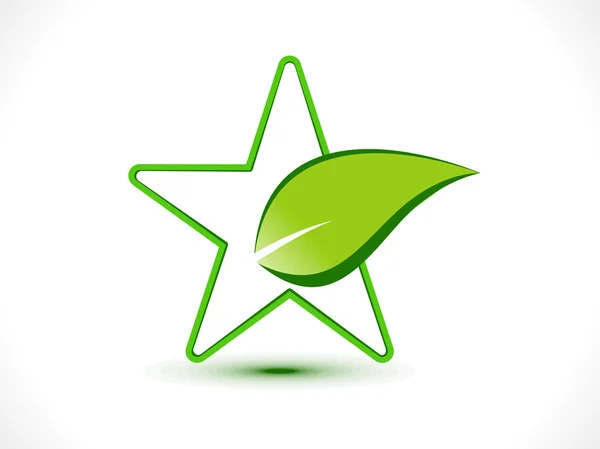 Absztrakt eco csillag ikon — Stock Vector