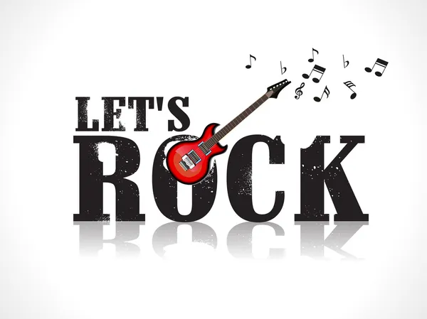Permite rock fundo com guitarra —  Vetores de Stock
