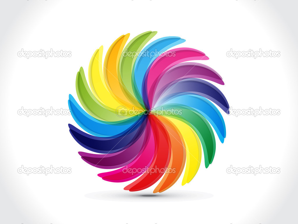 Abstract colorful rainbow circle background