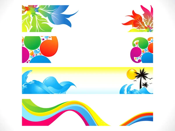 Abstract multiple colorful banners background — Stock Vector