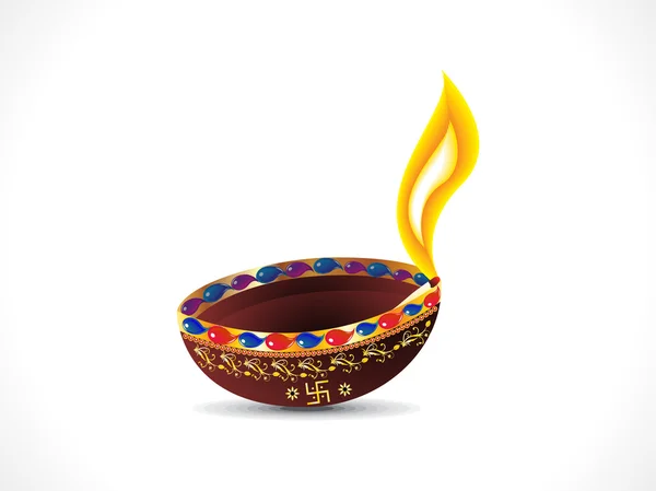 Astratto deepawali lampada decorativa — Vettoriale Stock