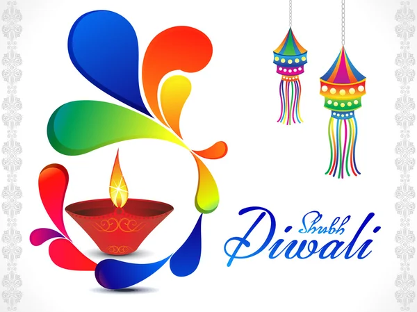 Fondo artístico abstracto diwali — Vector de stock