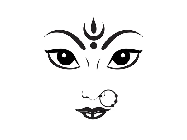 Abstrakte künstlerische Durga Göttin Tapete — Stockvektor