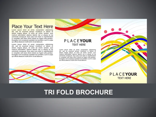 Abstract tri fold brochure template — Stock Vector