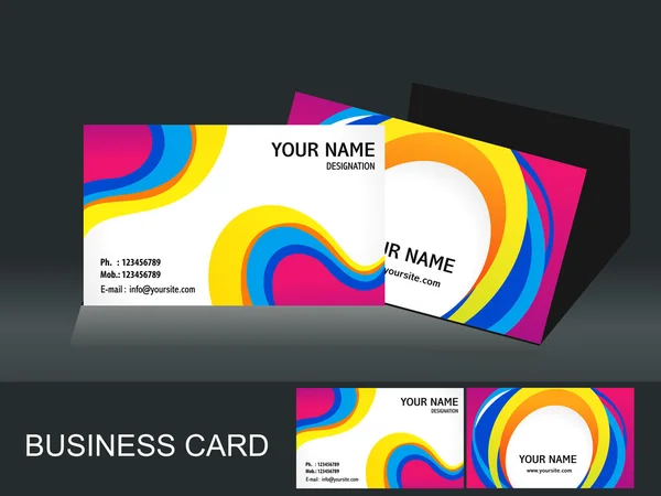 Abstract colorful business card template Royalty Free Stock Vectors