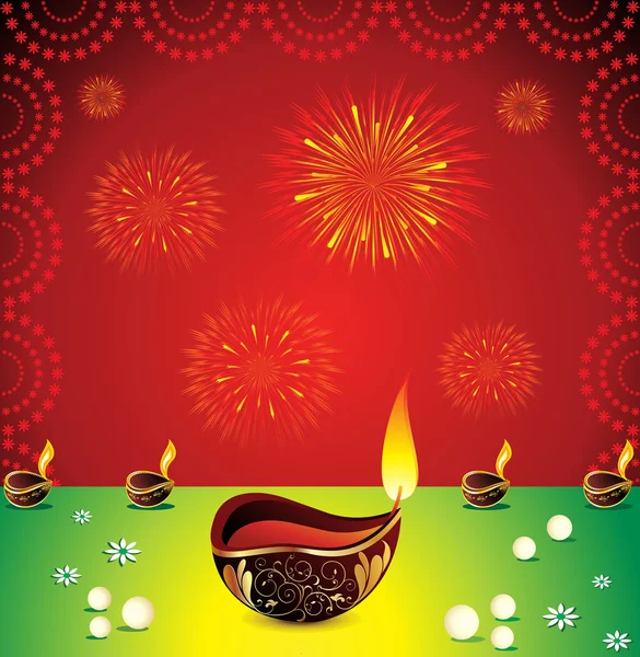 Abstrakte bunte Diwali Hintergrund — Stockvektor