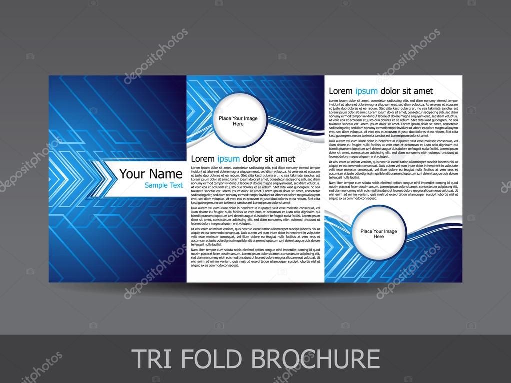 abstract tri fold brochure template