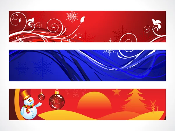 Abstracte kleurrijke kerst banner instellen — Stockvector