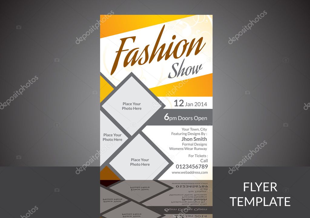abstract fashion flyer template