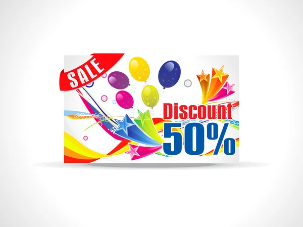 Abstract fifty percent discount card — Stock Vector