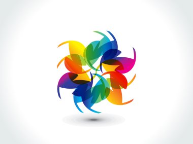 soyut renkli gökkuşağı şekli