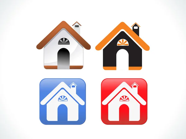 Abstract multiple home icon set — Stock Vector