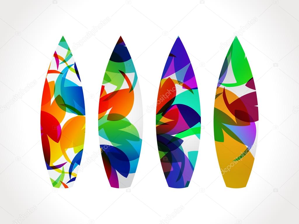 abstract colorful surf board