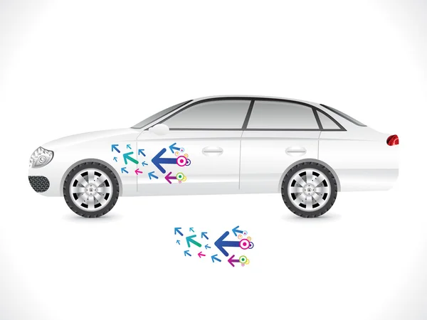 Abstract sedan car sticker — Stock Vector
