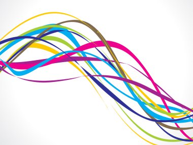 soyut renkli çizgi dalga geçmiş