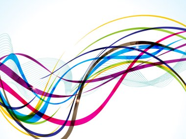 soyut renkli çizgi dalga geçmiş