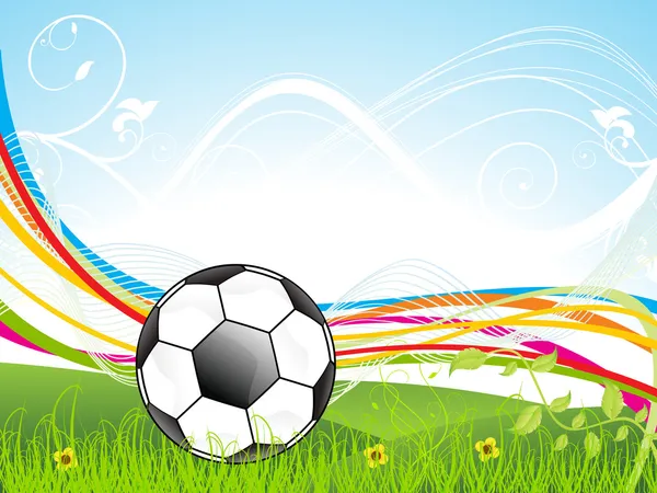 Abstrato colorido futebol fundo — Vetor de Stock