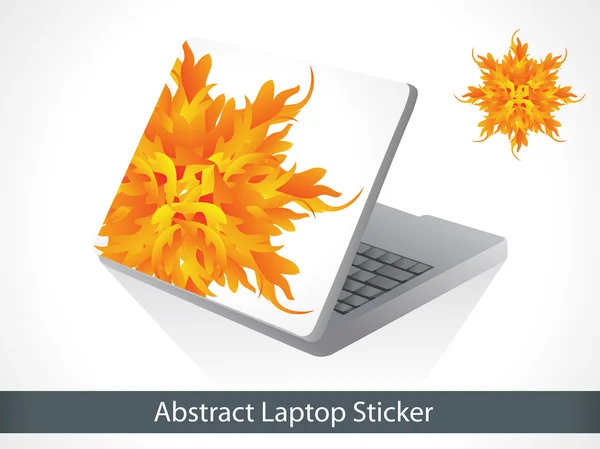 Abstrakt färgglada laptop klistermärke — Stock vektor