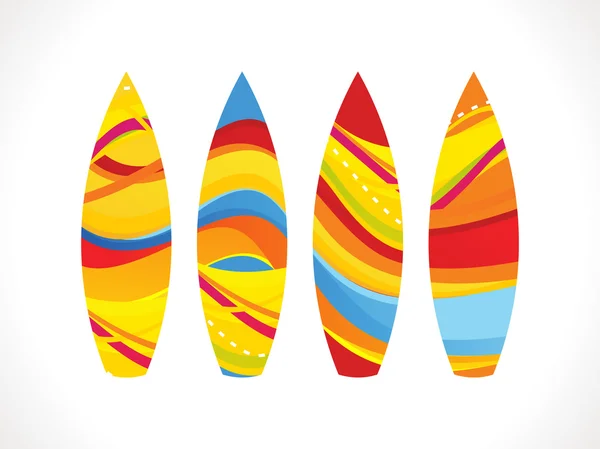 Abstract colorful surf board — Stock Vector