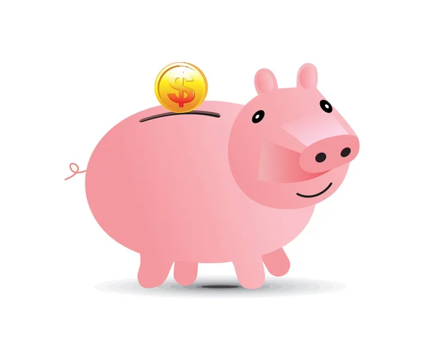 Artistic Creative Piggy Bank Vector Illustration — Stock Vector