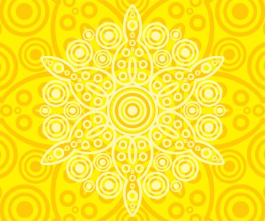 sanatsal yaratıcı dekoratif sarı çiçek arkaplan vektörü çizimi