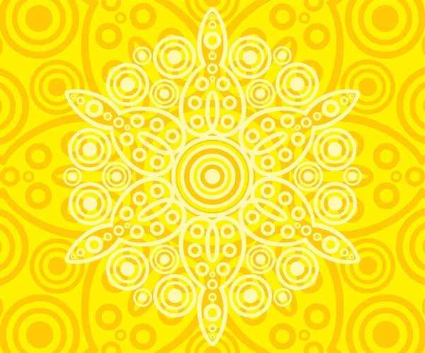 Creativo Artístico Decorativo Amarillo Floral Fondo Vector Ilustración — Vector de stock