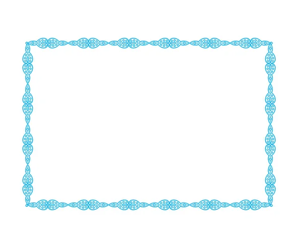 Художній Творчий Декоративний Синій Бордюр Векторні Ілюстрації — стоковий вектор
