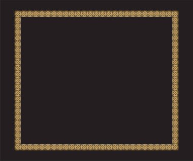 sanatsal yaratıcı altın çiçekli sınır vektörü illüstrasyonu