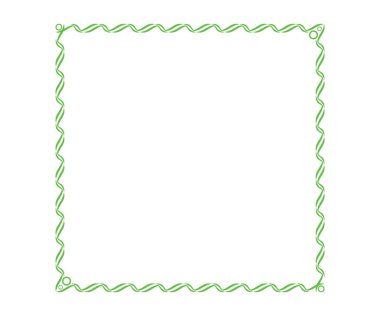 sanatsal yaratıcı yeşil çiçek sınır vektörü çizimi