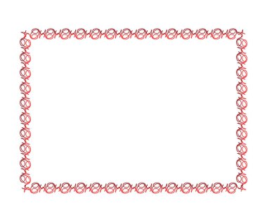 soyut sanatsal yaratıcı kırmızı çiçek sınır vektörü çizimi